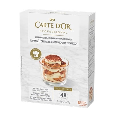 Carte d'Or Professional Tiramisu 0,49 kg - Kiváló tál- és szeletes desszertek elkészítéséhez is.